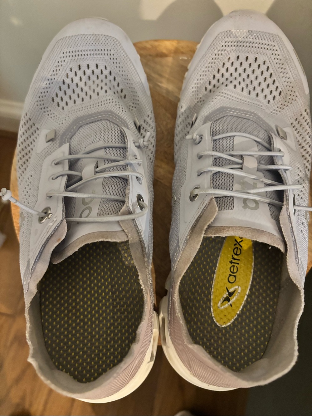 On Running Women’s Light Gray and White Sneakers with GORE-TEX
